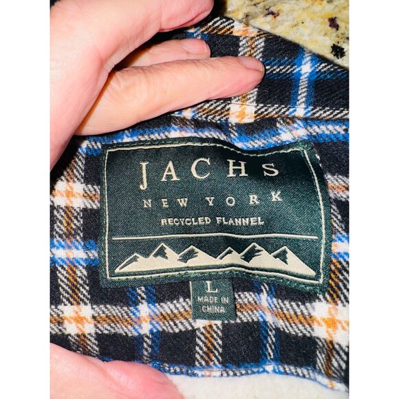 Jachs New York Mens Recycled Flannel Sherpa-Lined Plaid Shirt Jacket L Shacket - Picture 6 of 11